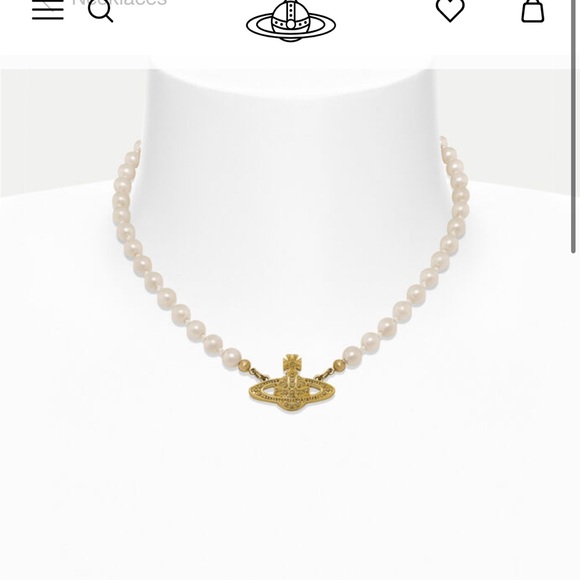 Mini Bas Relief Pearl Choker by Vivienne Westwood - Picture 2 of 2